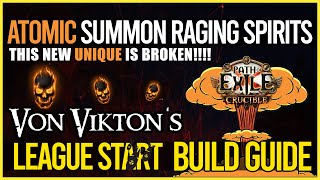 Atomic Summon Raging Spirits - SRS Bomber League Starter Build Guide for 3.21