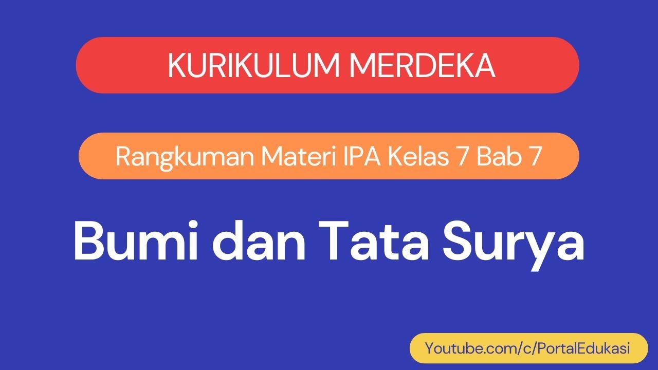 Kurikulum Merdeka Rangkuman Materi IPA Kelas 7 Bab 7 Bumi dan Tata Surya