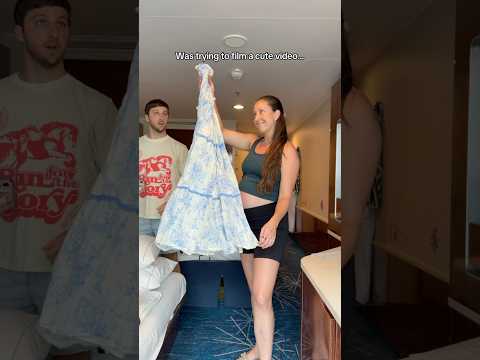 Was trying to film a CUTE video #micahandsarah #couples #comedy