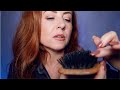 Back To Sleep ASMR Sleep Inducing Hair Brushing Whispered Counting Dream Lights Crinkle Shirt