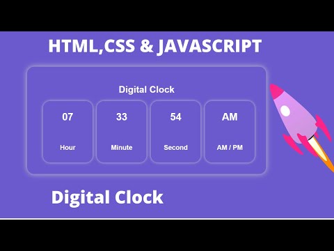 Digital Clock Html Css Javascript Project In Hindi Justforcode