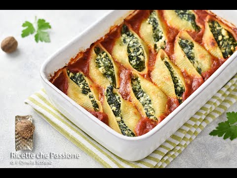Conchiglioni ricotta e spianci - Primo scenografico di pasta ripiena al forno - Ricette che Passione
