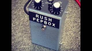 Video thumbnail for Rush Pep Box Fuzz quick demo by analog mike