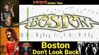 Don't Look Back - Boston - Guitar + Bass TABS Lesson