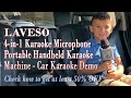 LAVESO 4 In 1 Karaoke Mic Karaoke Microphone Demo Singing Machine Carpool Karaoke Microphone