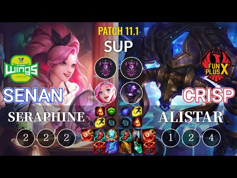 JAG Senan Seraphine vs FPX Crisp Alistar Sup - KR Patch 11.1