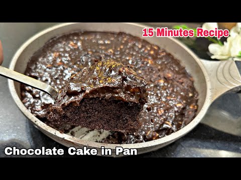 15-Minute Frying Pan Chocolate Cake with Delicious Frosting!