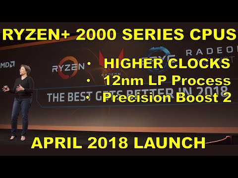 Next-Gen Ryzen+ 2000 Series Processors to Launch in April 2018