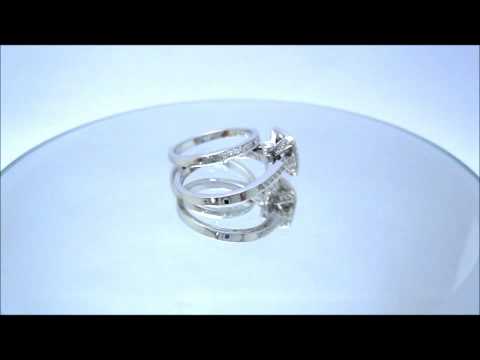 CUSHION CUT DIAMOND ENGAGEMENT RING & BAND 1.95CT - KNR INC - 767