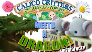 Calico Critters Meets A Dragon! - Let's Have A Tea Party!