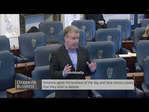 Senator Tom Clonan speaking on improving legislation on disability rights