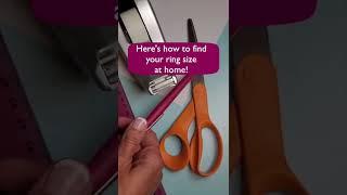 How to find your ring size at home #sizing #rings #measurement #diy #shorts