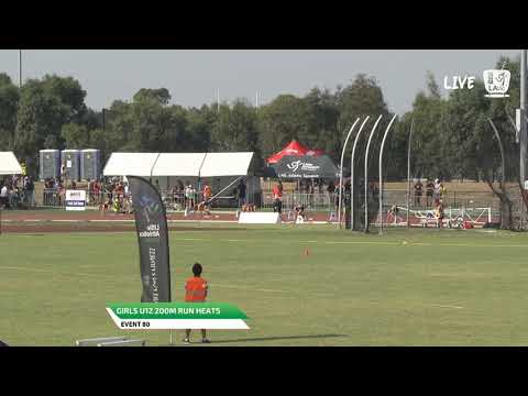 Girls U12 200m Heat 2 - 2019 State Track and Field Championships // LAVicTV