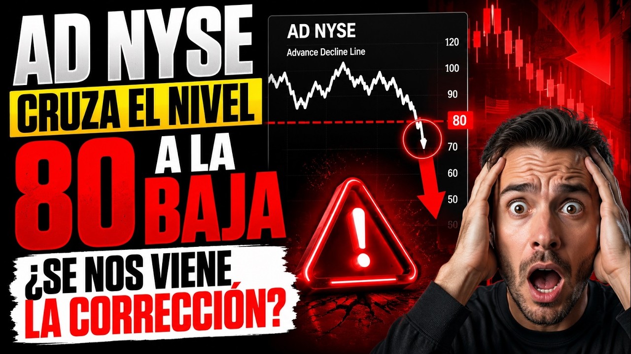 🚨 ¡ALERTA! El AD NYSE Pierde el Nivel 80... ¿Empieza la Corrección?