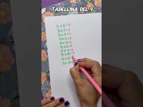 Tabellina del nove #matematicaconlidia #matematica #tabelline