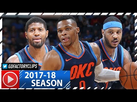 Russell Westbrook Triple-Double, Carmelo Anthony & Paul George Highlights vs Pistons (2017.11.24)