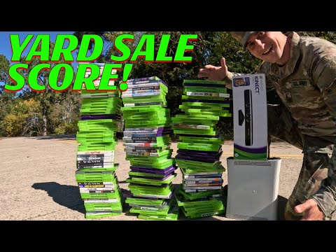 The Biggest Yard Sale Score! Huge Xbox 360 Collection! Insane Retro Video Game Purchase.