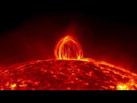 NASA Fiery Looping Rain on the Sun