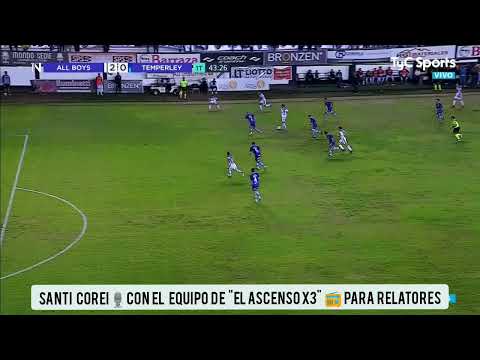 All Boys vs Temperley 2:0 (Fernando Brandan 2:0) - Santi Corei para Relatores