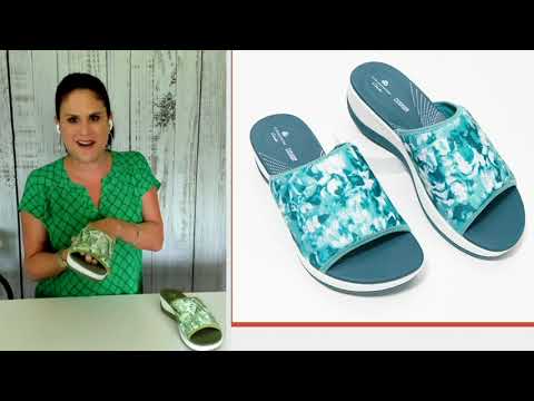 CLOUDSTEPPERS by Clarks Jersey Slide Sandals - Arla Nora on QVC