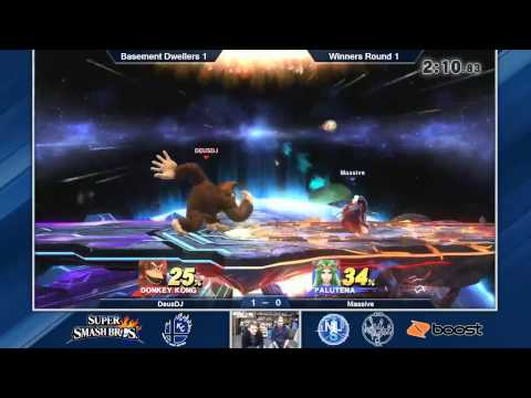 Basement Dwellers 1 SSB4 Singles Winners Round 1: DeusDJ (Donkey Kong) Vs. Massive (Palutena)