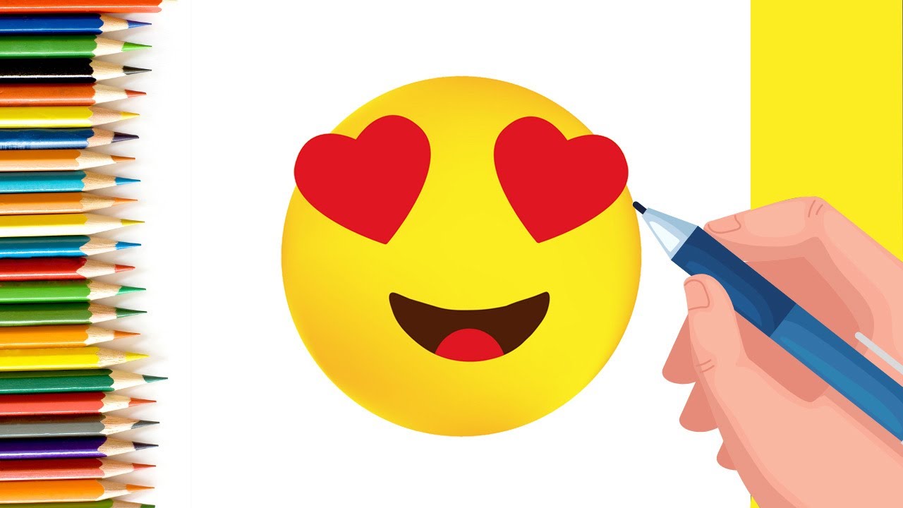 Learn to draw love emoji #shorts