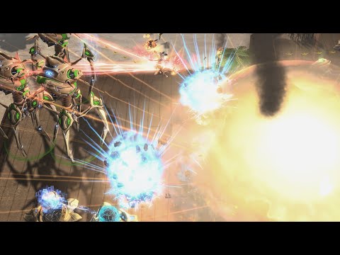 EPIC Monobattle!!! Tank/Ghost/Ling/Corrupter vs Thor/Colossus/HT/Adept - StarCraft 2 - 2022