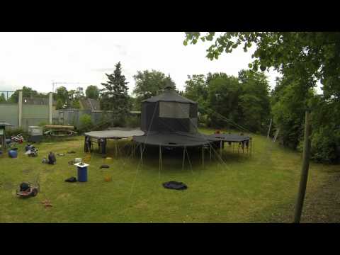 Zeltaufbau Jurtendom