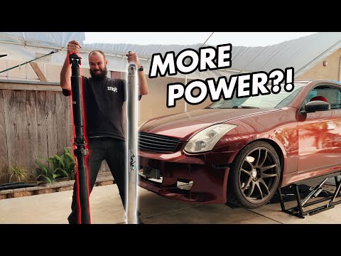 G35 Aluminum Driveshaft Install!