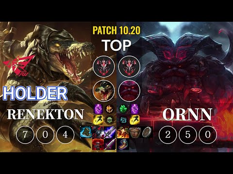 RW Holder Renekton vs Ornn Top - KR Patch 10.20