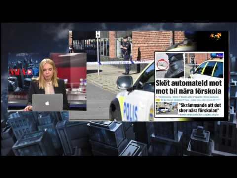 Skottlossning mot bil nära förskola