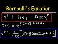 Bernoulli S Equation For Differential Equations