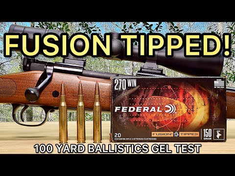 270 Winchester Federal Fusion Tipped Ballistics Gel Ammo Test