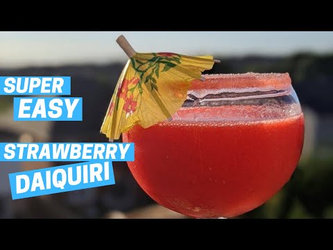 How to make Virgin Strawberry Daiquiri by FoodNSpices #StrawberryDaiquiri