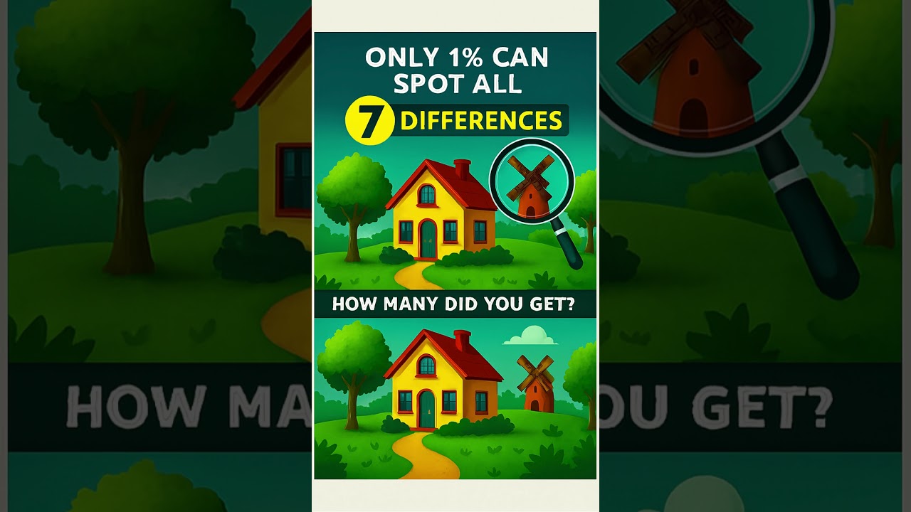 Only 1% Can Spot All 7 Differences in 15 Seconds!  | Clue Zoom Challenge #SpotTheDifference
