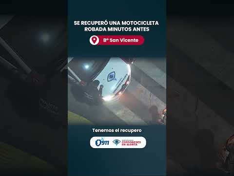 B° San Vicente 🚨 Se recuperó una motocicleta robada minutos antes