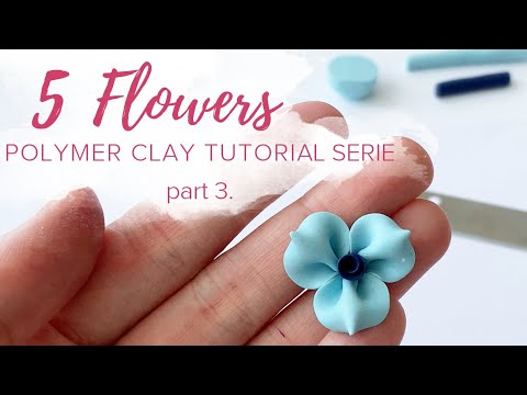 5 Flowers [ part 3.] | Polymer Clay Modelling Tutorial Serie | + creative ideas at the end