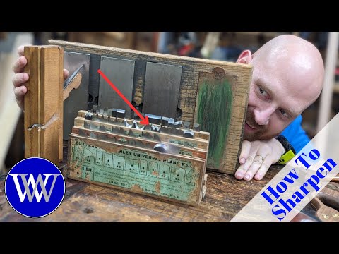 How to Sharpen a Molding Plane Iron Or Combination Iron