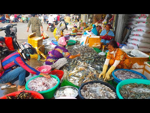 Prek Phnov Market Food Show  - Walking Around And Bought Some Food At The Market