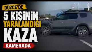  Düzcede 5 Kişinin Yaralandığı Kaza Kamerada