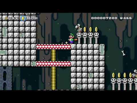 Dry Bones's Goldmine by ・Smexy・ 🍄Super Mario Maker 2 ✹Switch✹ #cai