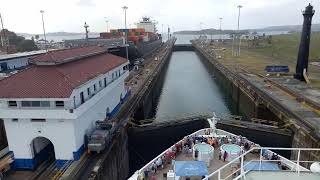 Panama Canal Time Lapse at Gatun Locks | Norwegian Star