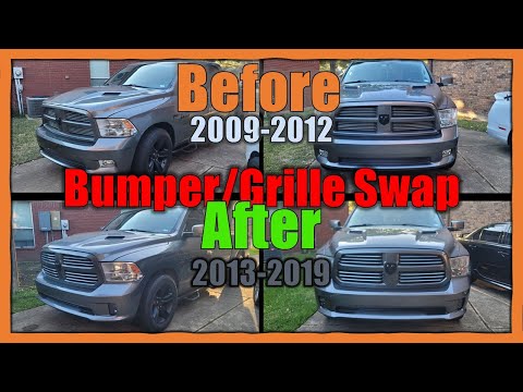 Complete Swap 4th Gen Ram Sport Express Bumper swap Part 2 2009-2018 Ram 1500 #ram1500 #ram #dodge