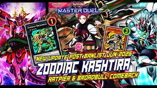 MASTER DUEL - ZOODIAC ft. KASHTIRA DECK POST BANLIST UPDATE - RATPIER FULL 3 AND BROADBULL UNBANNED