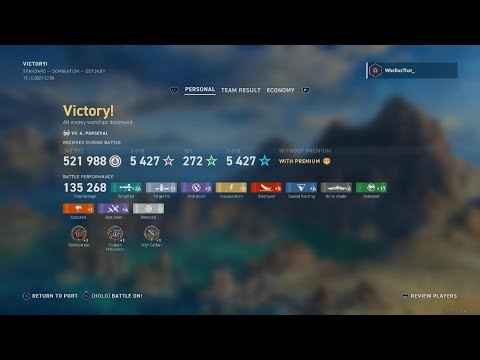 WoWs: Legends Tier 7 German CV A. Von Parseval Nail bitting kraken victory