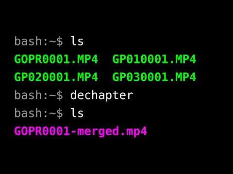 Mindful Technology - dechapter: losslessly merge chaptered camera footage (e.g. GoPro)
