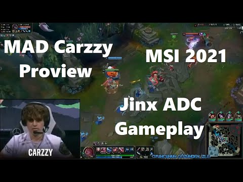 MSI 2021 Proview MAD Carzzy Jinx Gameplay POV ADC - MAD vs RNG