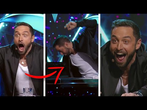 Måns Zelmerlöw trillar av stolen när han ser vem som är bakom masken  | TV4 & TV4 Play