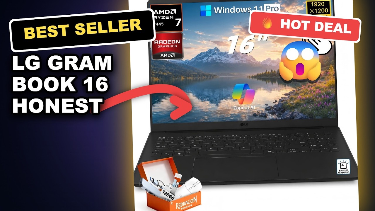 LG Gram Book 16 Honest Review: Is This AI Laptop Actually Worth It? review video