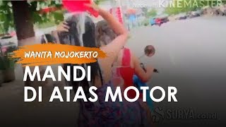 Fakta Video Viral 2 Wanita Mojokerto Keramas di Atas Motor, Berprofesi Penyanyi Dangdut